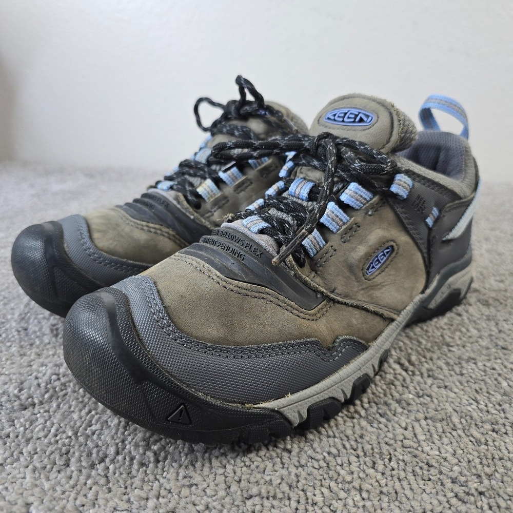 Keen Ridge Flex Waterproof Hiking Shoes Womens 8.5 Sneakers Gray Low Top 1024923